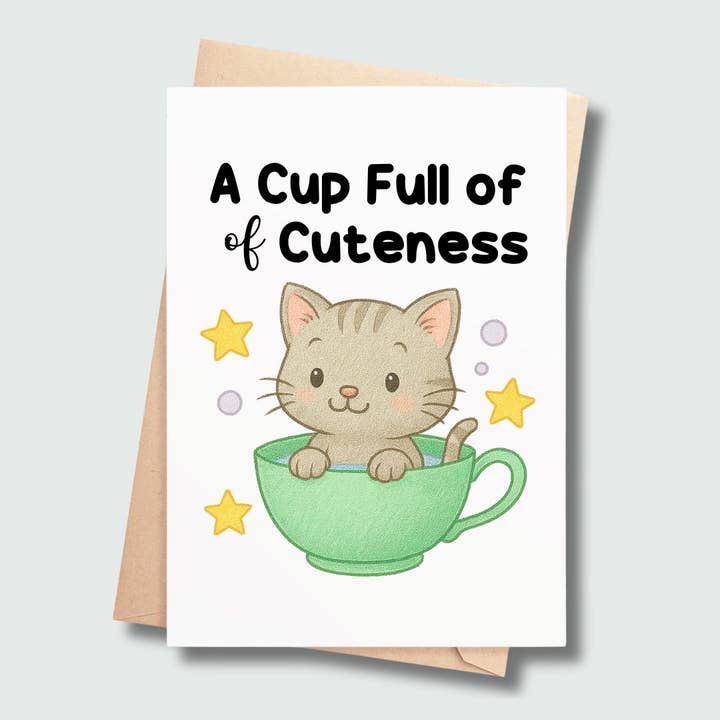 Tazza Piena di Tenerezza – Biglietto per Neonato Gattino per la vendita all'ingrosso da parte di SP Gifts