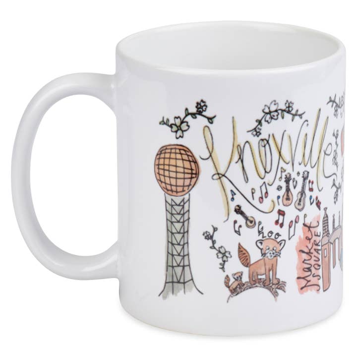 Knoxville, Tennessee Keramik-Aquarell-Tasse, 11 oz für den Großhandel von Signet Sealed
