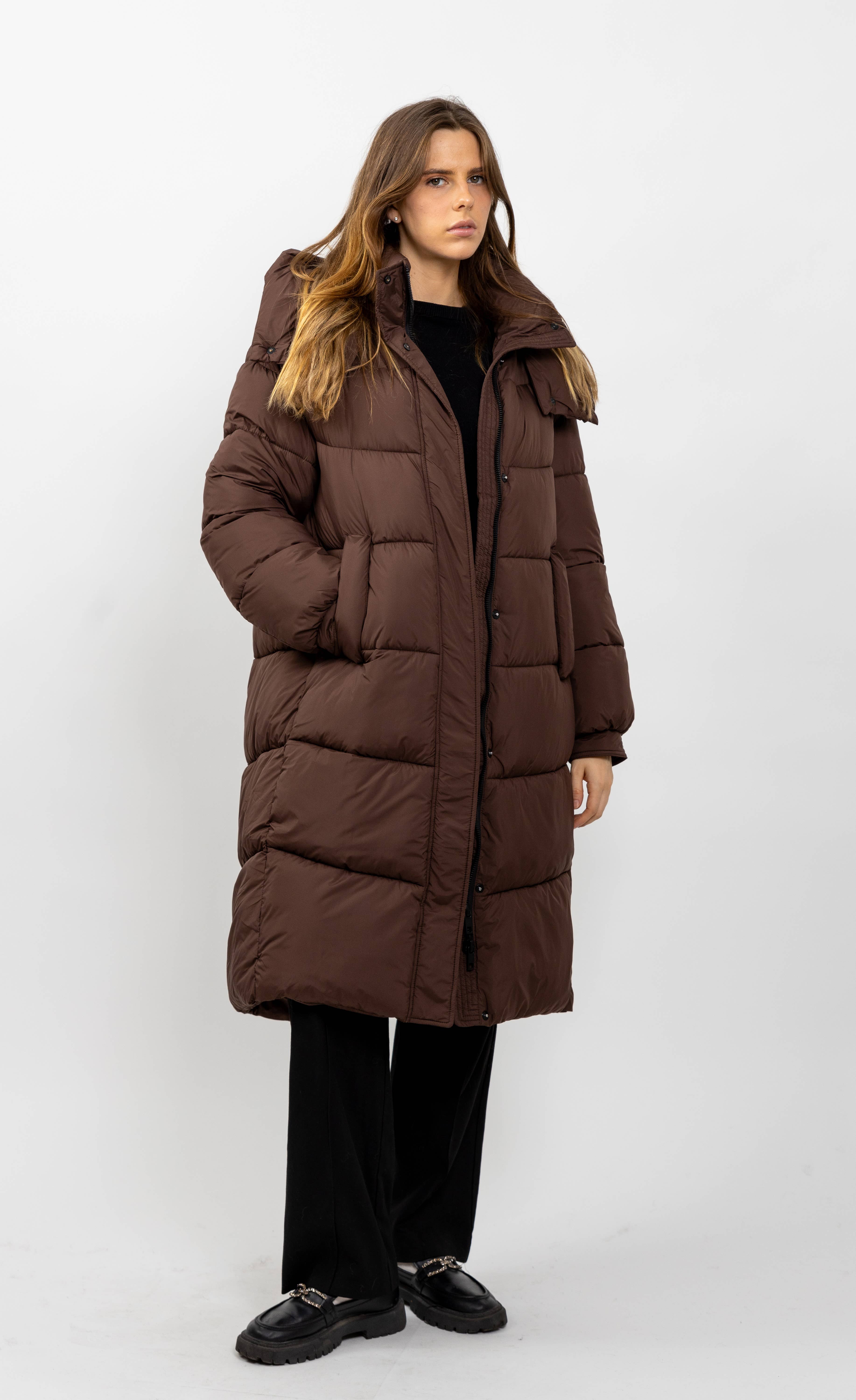 KZELL PARIS - Wholesale Puffer Jacket - Women's - LONG HOODED PUFFER JACKET9