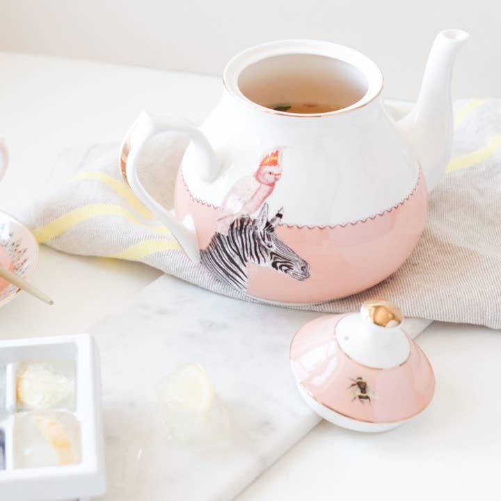 Yvonne Ellen - Wholesale Tea Pot - Yvonne Ellen Zebra And Cockatoo Teapot