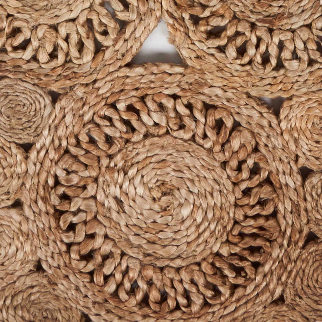 Natural Detailed Braided Jute Table Runner for wholesale on Faire1