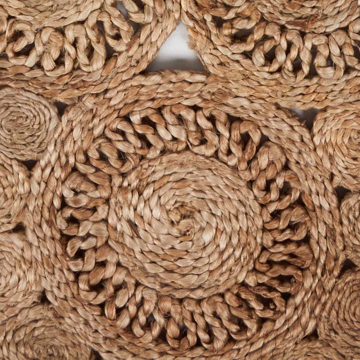 Natural Detailed Braided Jute Table Runner for wholesale on Faire1