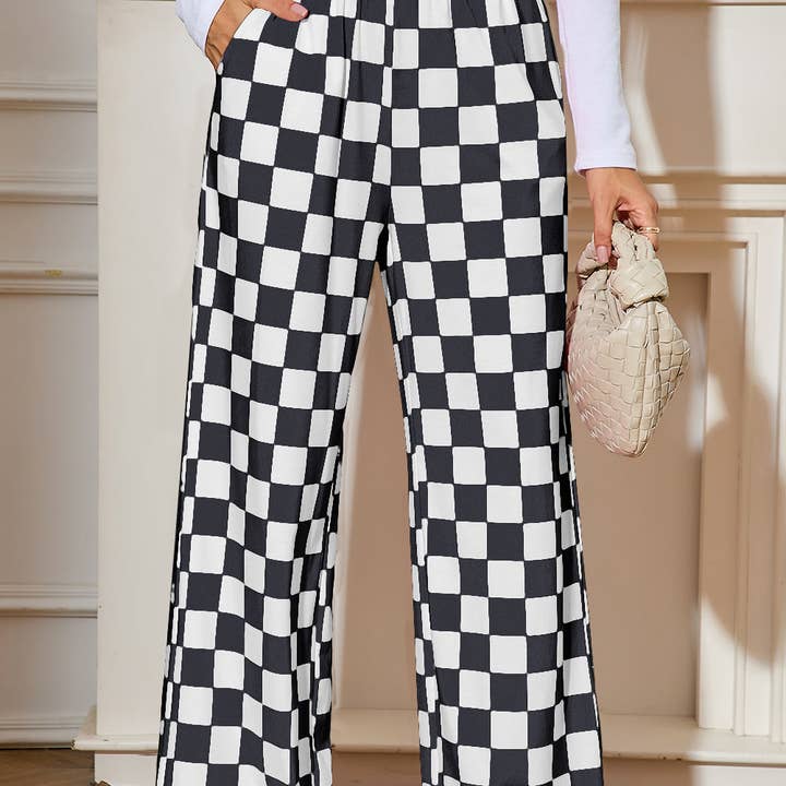 Checkered High Waist Wide Leg Pants and other Purchase Wholesale checkered pants plus size. Free Returns & Net 60 Terms on Faire trending on Faire.