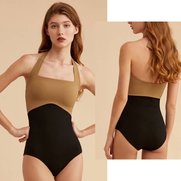 QUINN Halter Neck One Piece Swimsuit for wholesale by Visual Mood