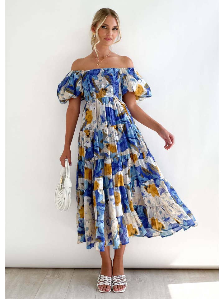 YNIQUE - Wholesale Dress - Women's - Women's Dress Off Shoulder High Waist Dress