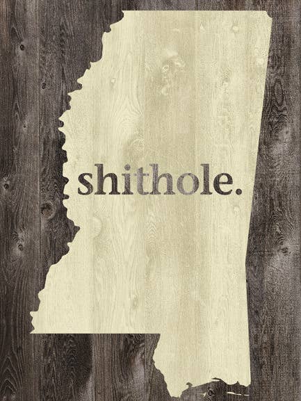 Mississippi Skithålsaffisch för wholesale av Keep Calm Collection