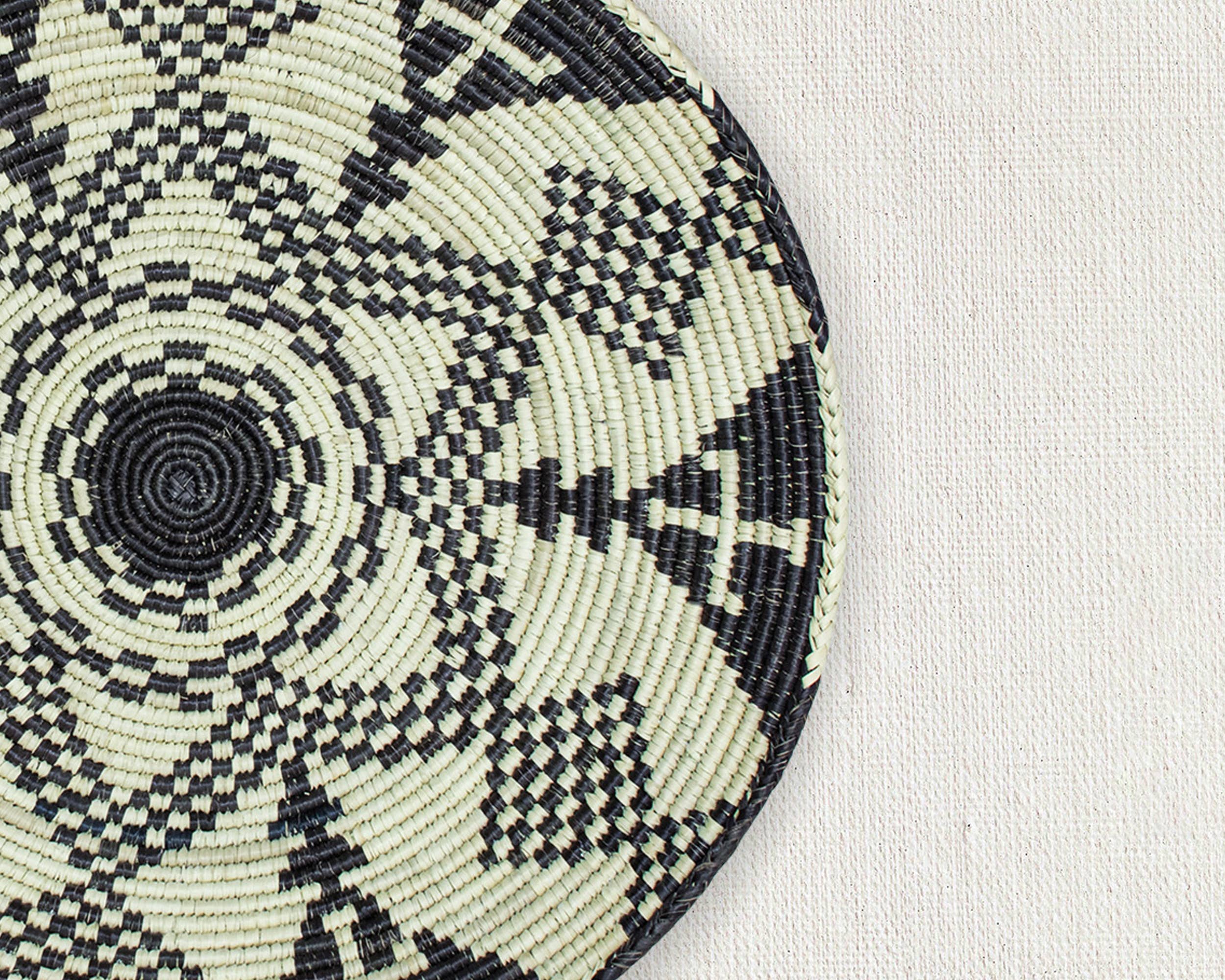 ArtisanalEmporiumLLC - Wholesale Wall Accent - 14" Handwoven Zulu Bowl for Wall Basket Decor5