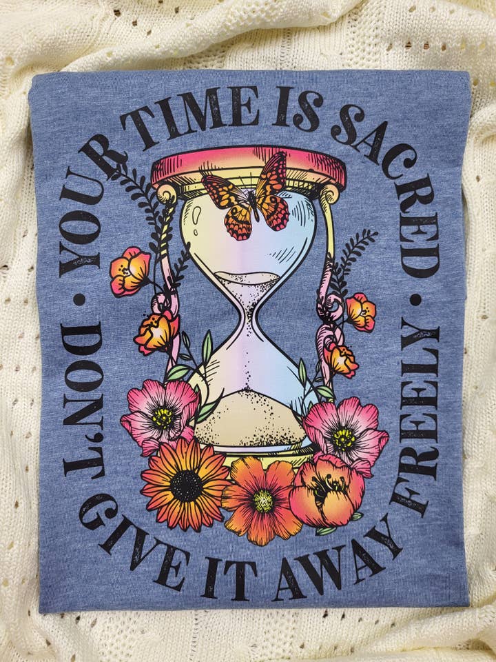 Camiseta El tiempo es sagrado para venta al por mayor de Wanderlust Designs Wholesale