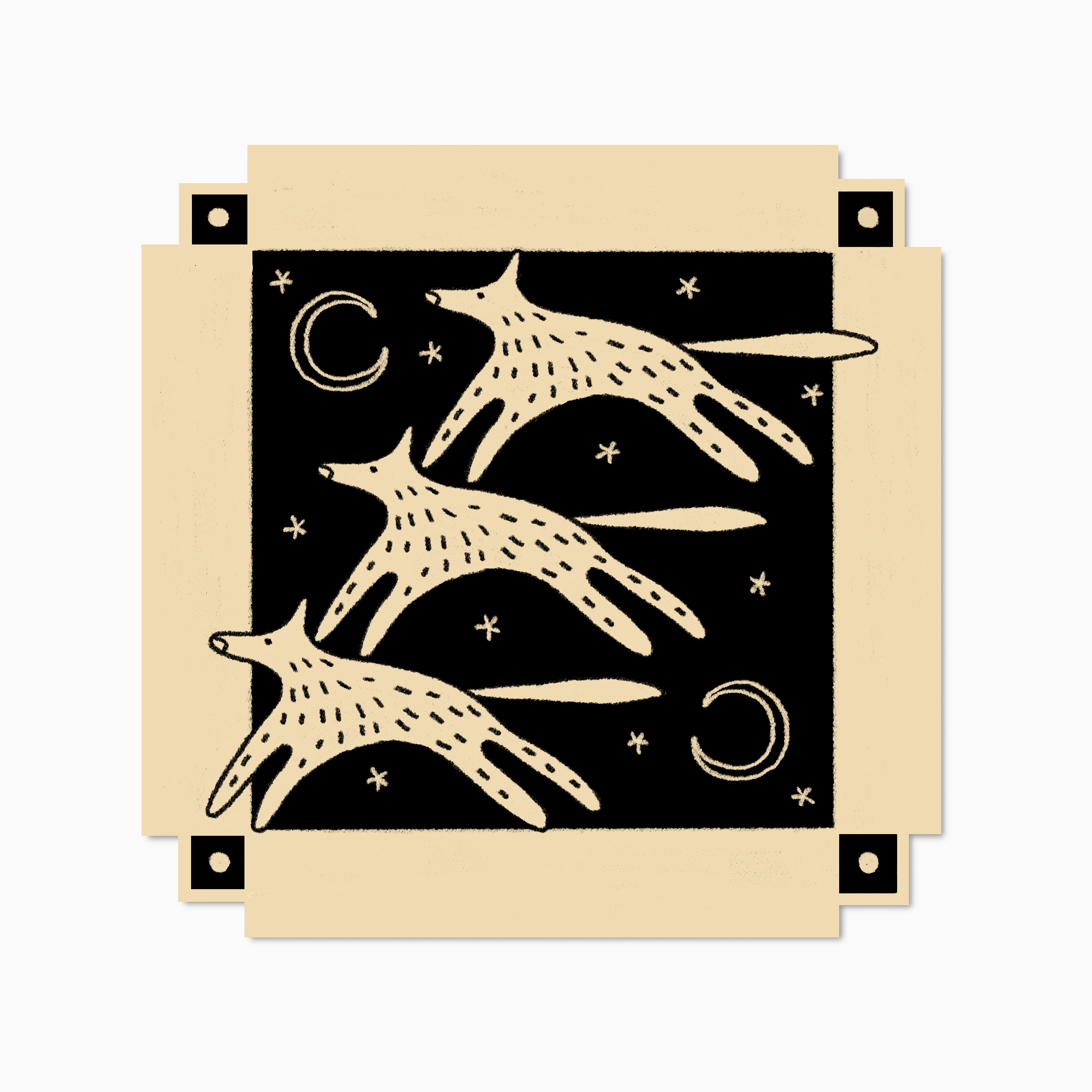 starpokes - Wholesale Sticker - Jumping Coyotes Sticker0