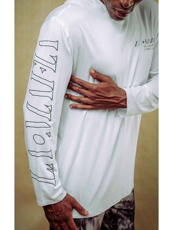 Labellamafia – Großhandel T-Shirt – Herren – Long Sleeve T-Shirt La Mafia White5