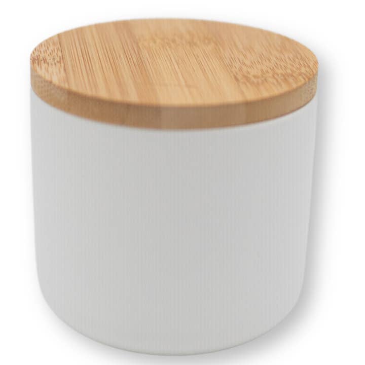 River Birch Candles – Großhandel Kerze im Glas / gefüllte Kerze – Unbeschriftete weiße Sojakerze aus Keramik, 8 Unzen, Eigenmarke0