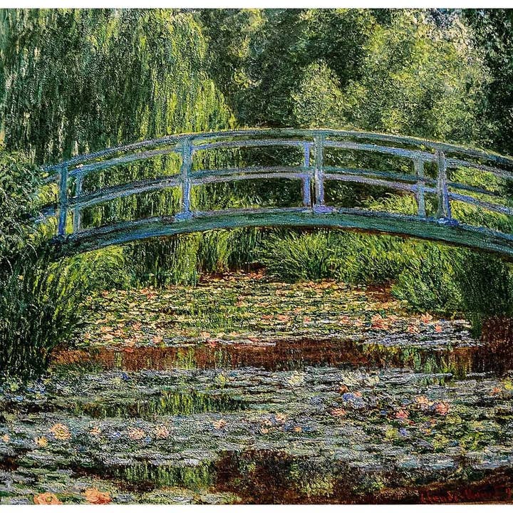 WH-CM-JB-PETIT | TAPISSERIE MURALE PONT JAPONAIS DE CLAUDE MONET pour la vente par SignareArt