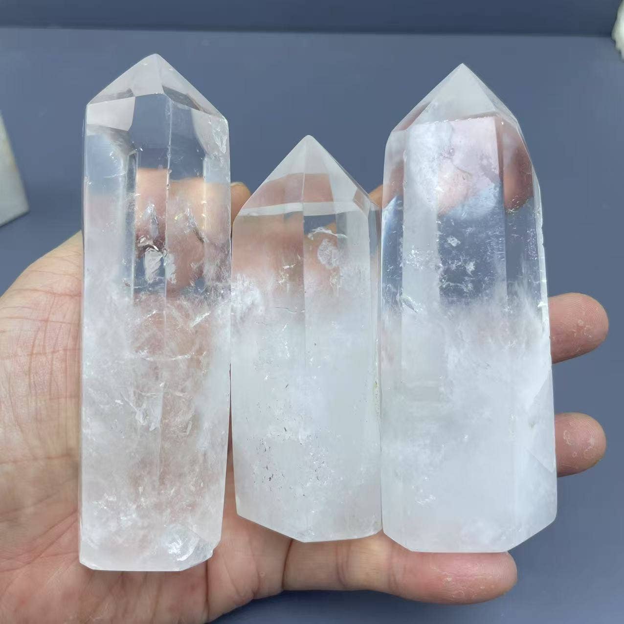 Crystal Deal· Wholesale - Wholesale Multi-Stone Ring - Clear Quartz Tower Set of 1LB, 3 Sizes available3