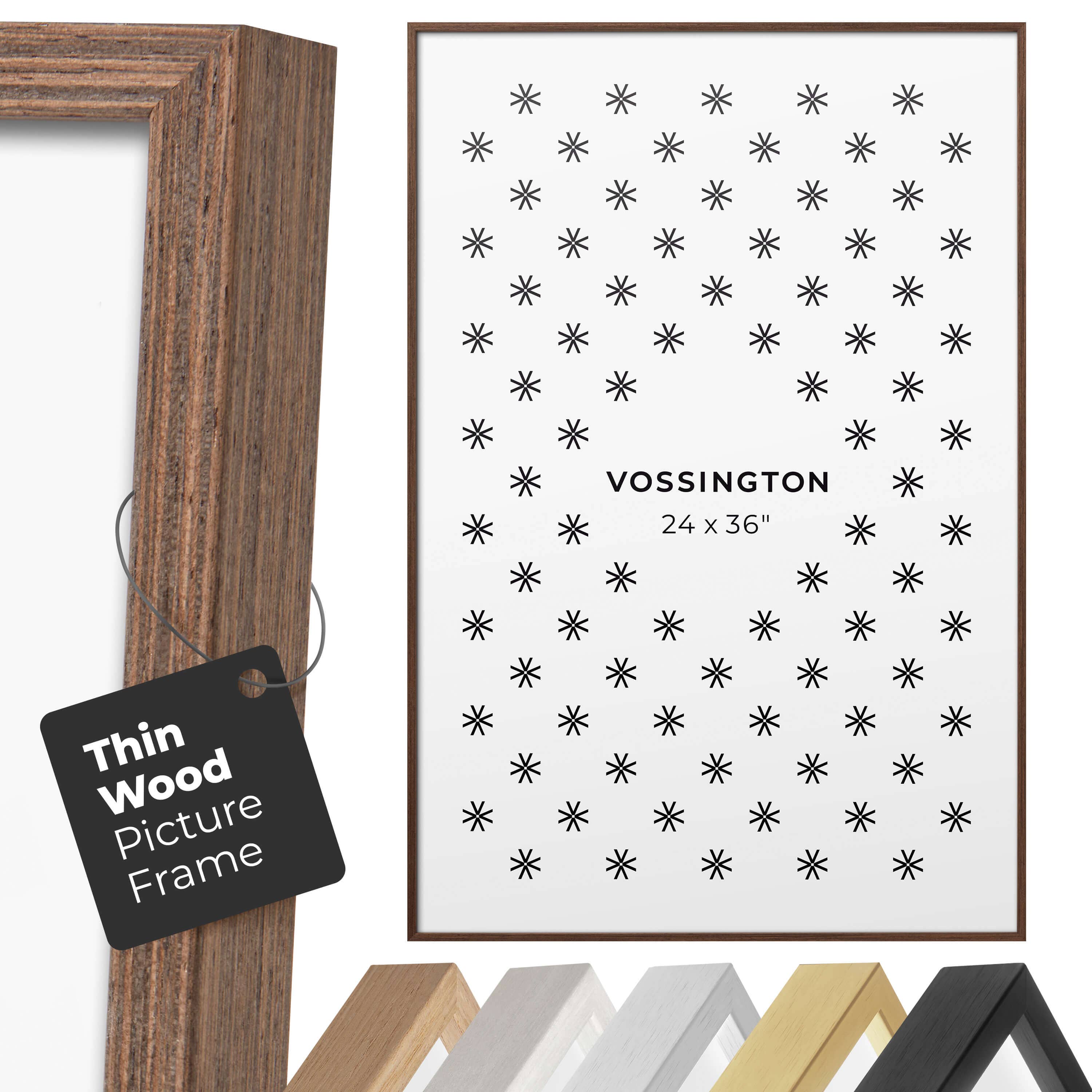 Vossington - Wholesale Picture Frame - 24x36" Thin Frame, Walnut0