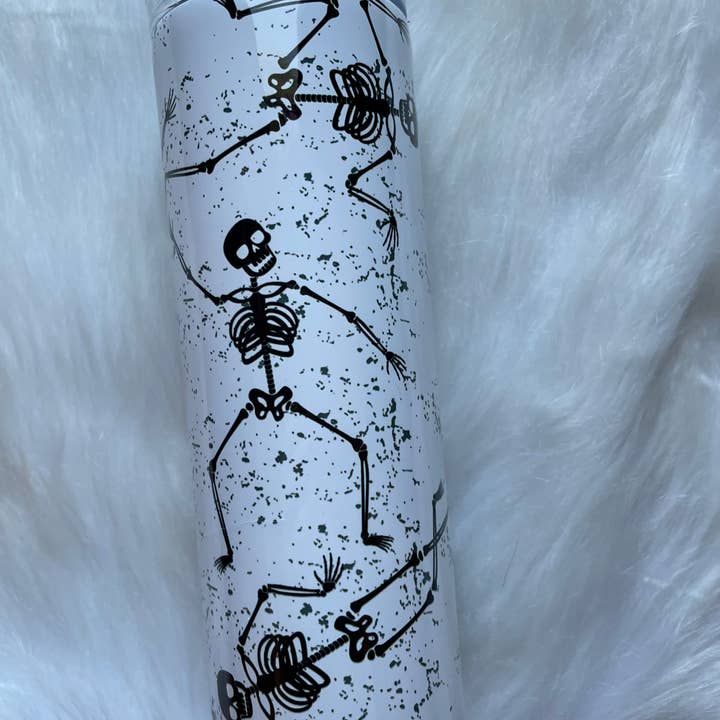 dansande skelett Ha 20oz tumbler med lock och halm för wholesale av Blackrockcreations