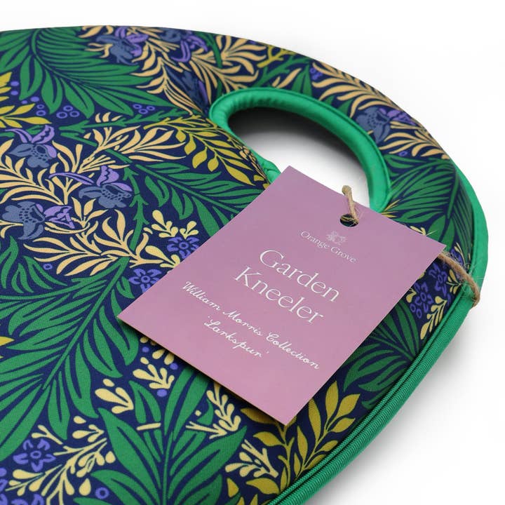Robert Frederick Ltd – wholesale Garden tool – Orange Grove Garden Kneeler - William Morris Design - Padded Memory Foam