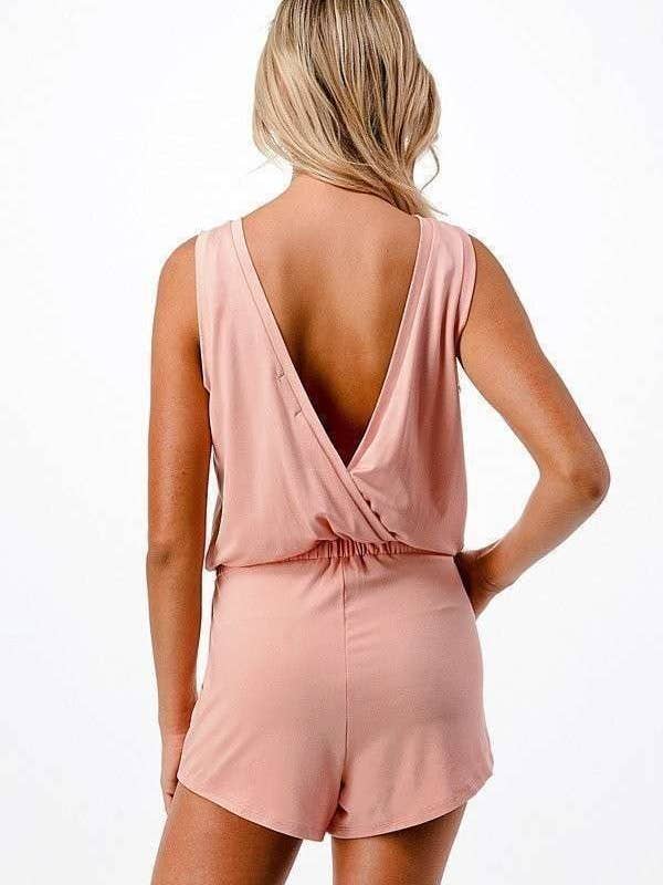 Heart & Hips - Vente Combishort – femme - JR46620 - COMBISHORT DÉCOLLETÉ CROISÉ AVEC POCHES LATÉRALES3