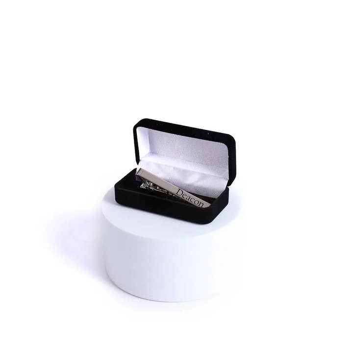 Swanson Christian Products - Wholesale Tie Clip - Men's - Tie Bar "Deacon" Silver1