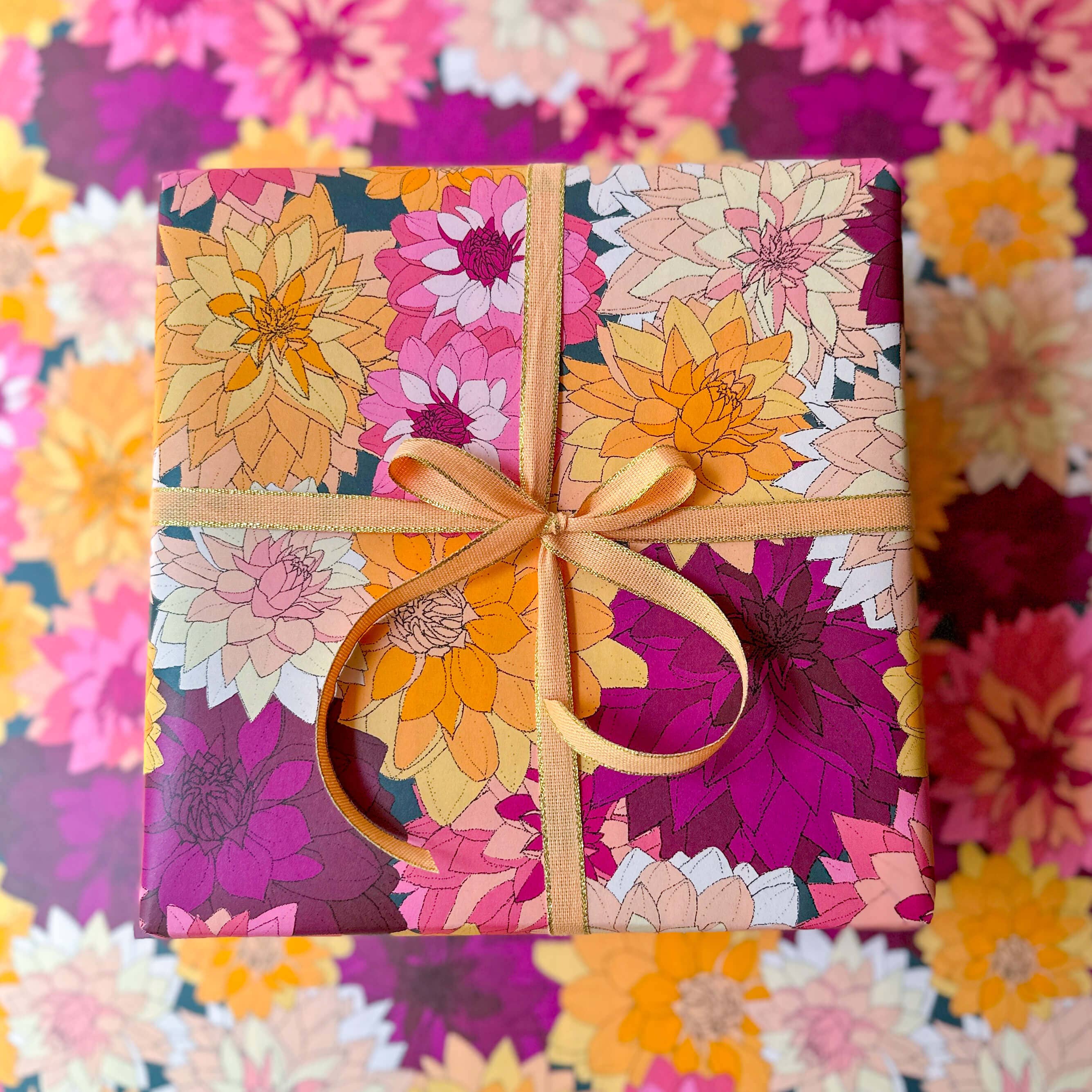Ballard & Prescott - Vente Feuille de papier cadeau - Papier d'emballage Dahlias6