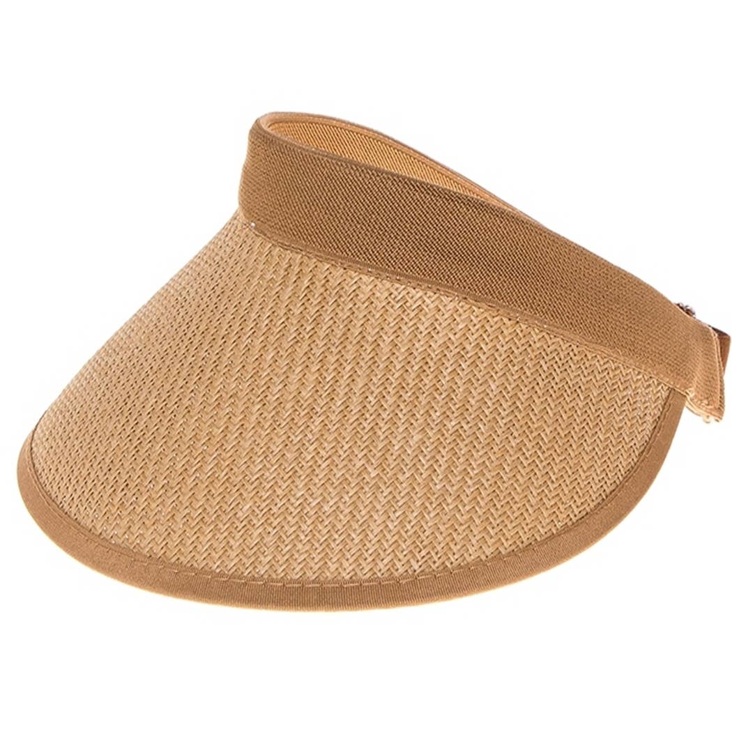 Bella Betty - Vente Visière – femme - Chapeau pare-soleil en paille structuré avec bande ajustable extensible5
