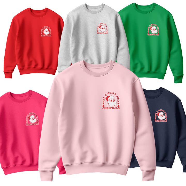 Fashion City - Wholesale Sweatshirt - Unisex - Have a Holly Jolly Christmas Fleece Sweatshirt