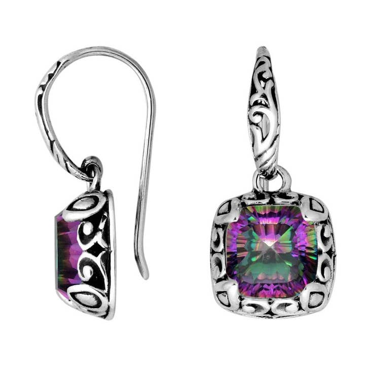 AE-8031-MT Sterling Silver Earring With Gemstone for wholesale by Bali Designs