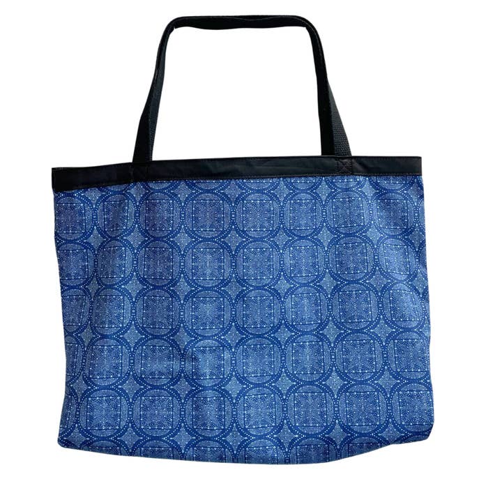Blue Medallions - Market Tote - 100% Cotton - USA Made for wholesale by AdventureUs