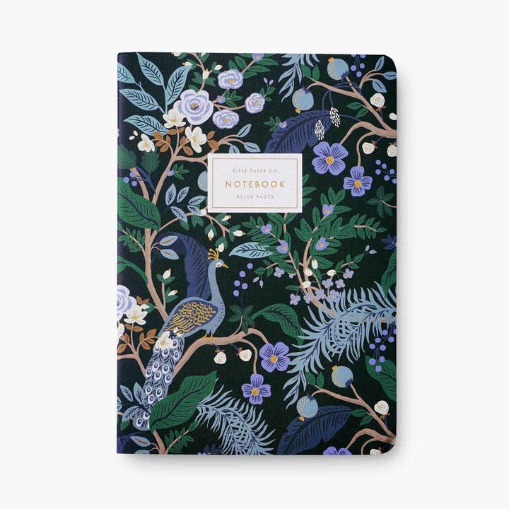 Rifle Paper Co. - Wholesale Notebook - Assorted Set of 3 Peacock Notebooks
