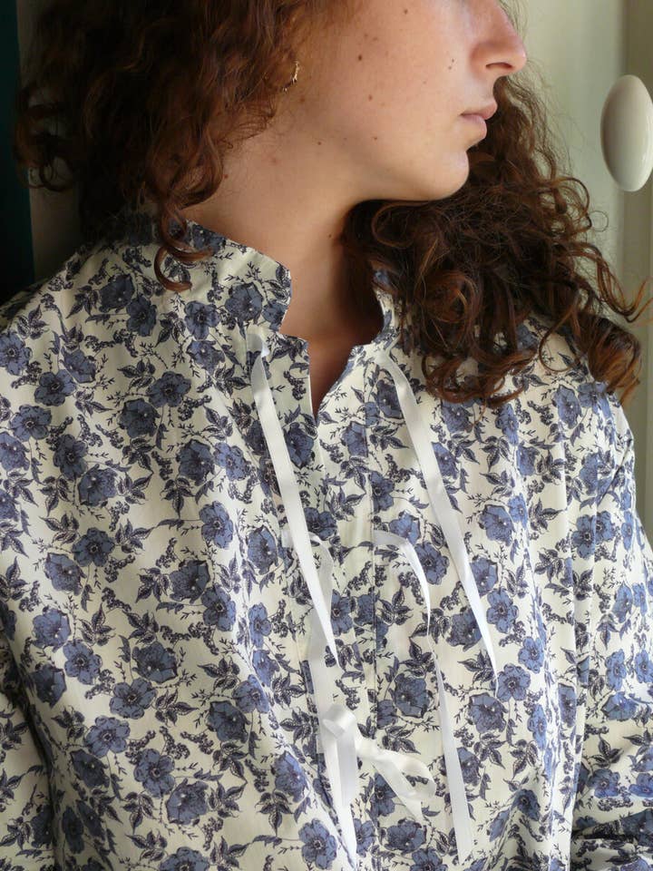 ELEONORE 100% cotton NIGHTSHIRT for wholesale by Fleurs Pois et Cie
