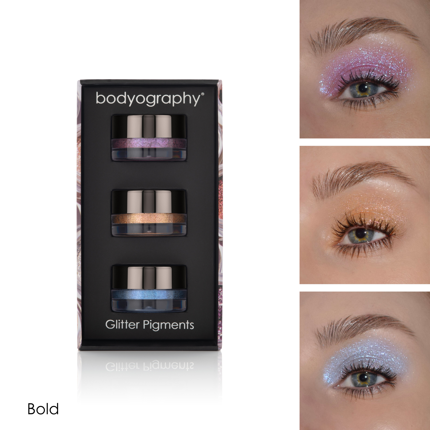 Bodyography Professional Cosmetics - Wholesale Body Glitter/Shimmer - Glitter Pigment Trio Set0