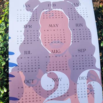 Aimant Calendrier Femme 2026 pour la vente par Self Care Tribe