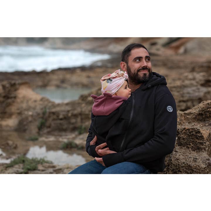 TOMY — Sweatshirt à porter sur le devant et le dos pour bébé pour papas, NOIR pour la vente par FUN2BEMUM