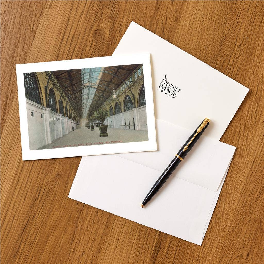 Found Image Press – wholesale Stationery/notecard set – Greeting Card SF-603 Ferry Building Interior1