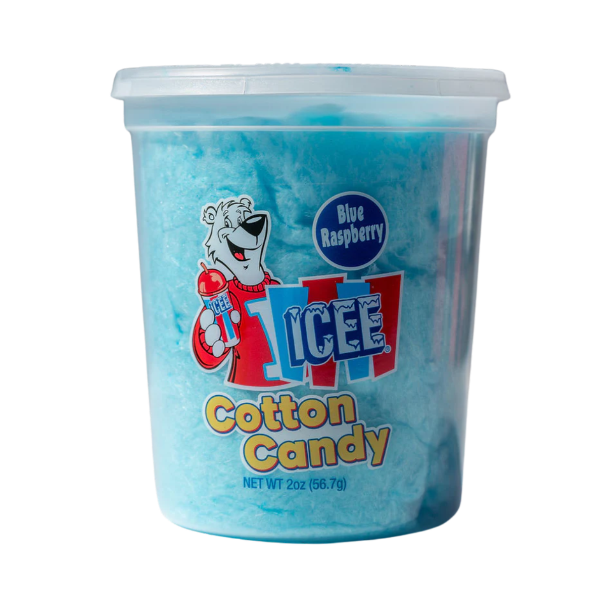 I Got Your Candy - Wholesale Cotton Candy - Icee Cotton Candy Blue Raspberry and Cherry Tub 2oz - 48ct2