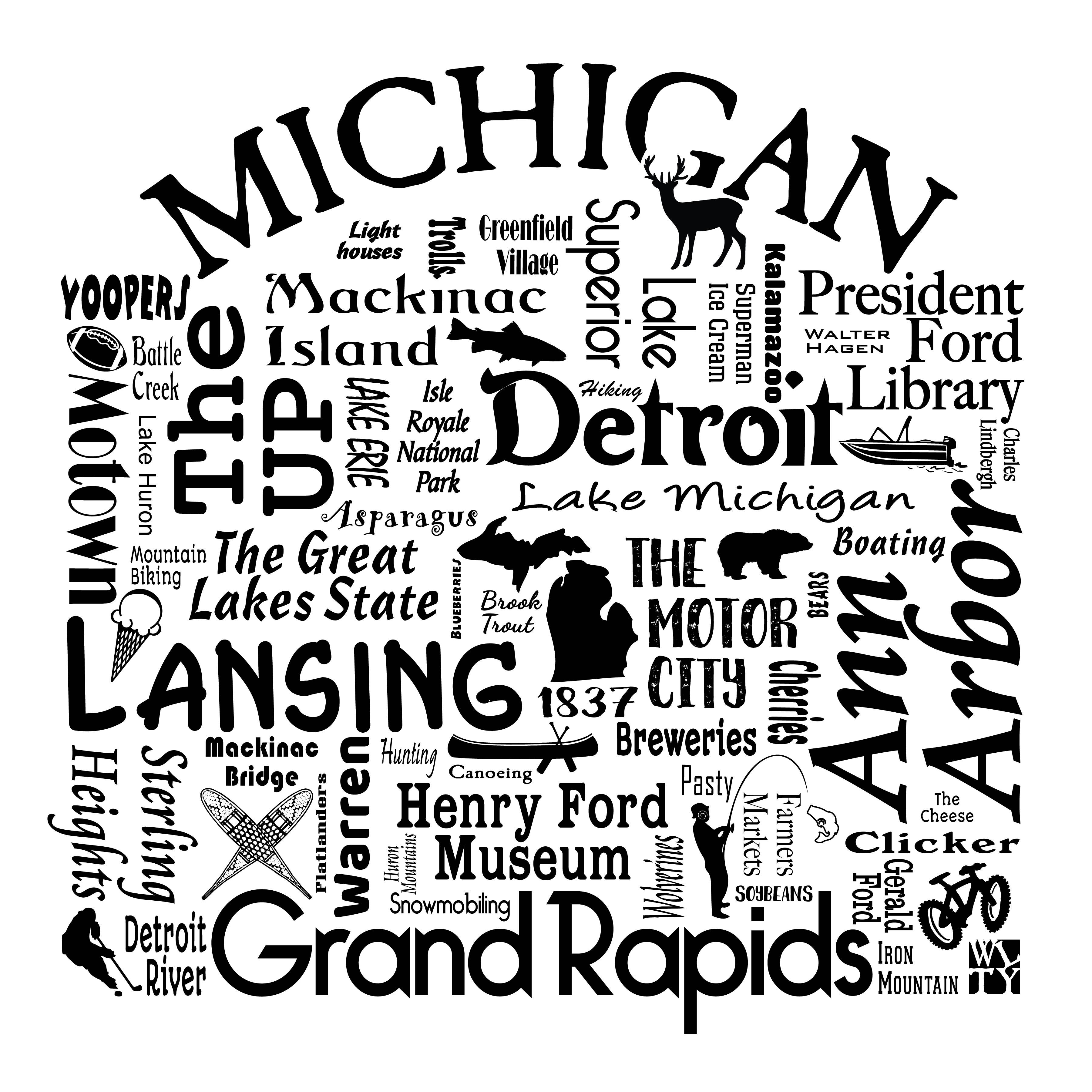 The Buffalo Works - Wholesale Tea Towel - Michigan Destination Kitchen Towel - Where Life Takes You1