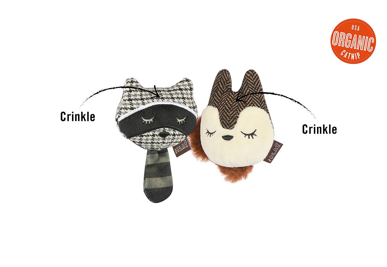 P.L.A.Y. Pet Lifestyle and You - Wholesale Pet Toy Set - Cat - Feline Frenzy Forest Friends - Bandit Buddies1