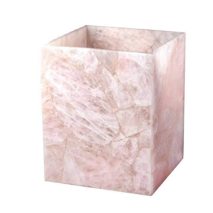 Rose Quartz Waste bin for wholesale by ETEREO New York