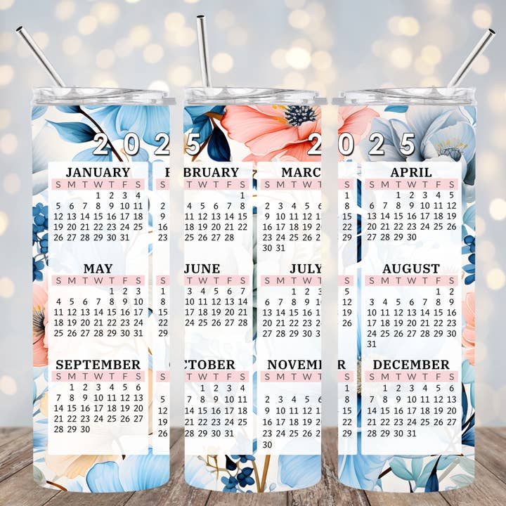 20 oz Stainless Steel Tumbler - 2025 Calendar for wholesale by Your Custom Sports