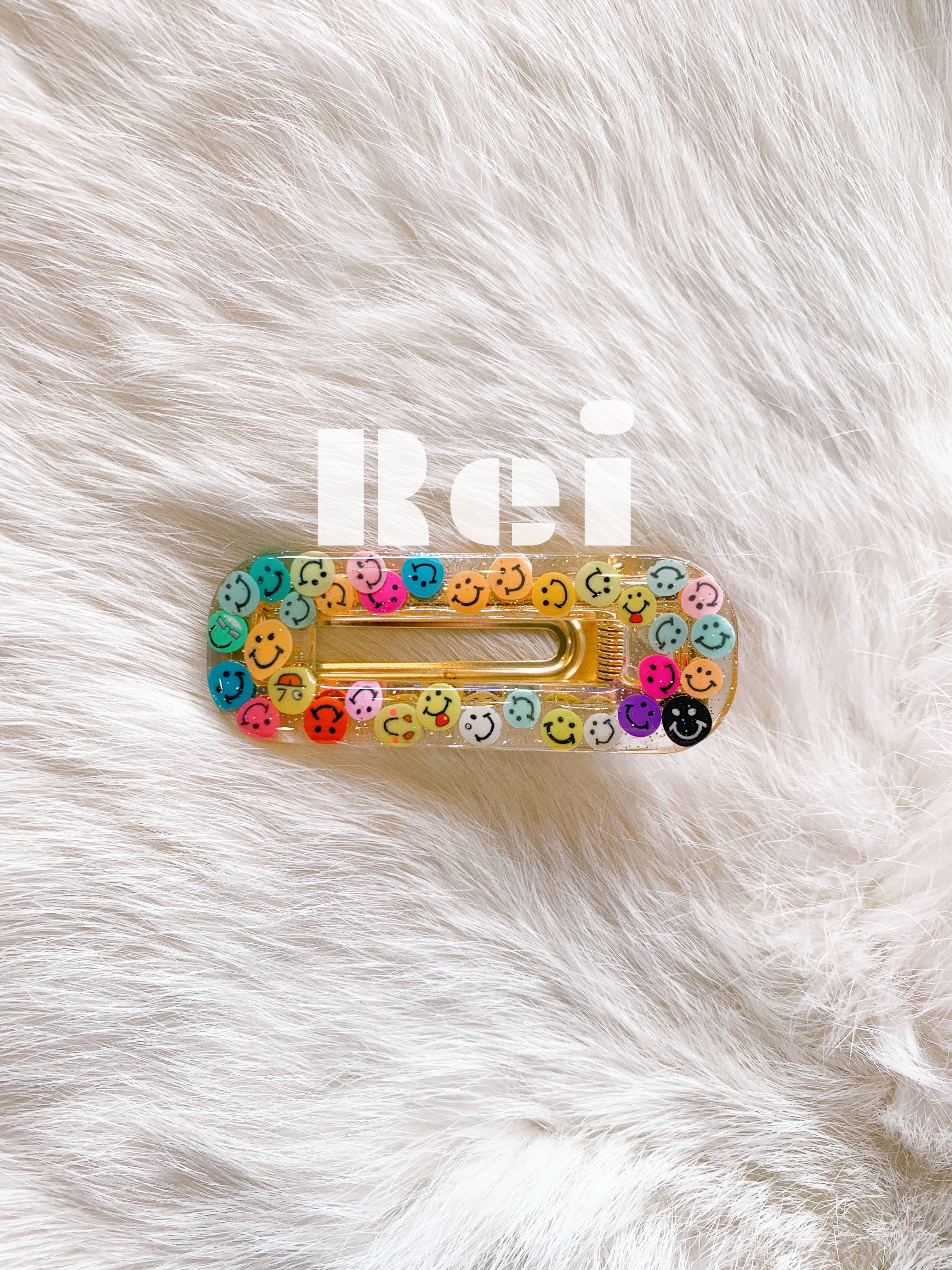 Coco's Musings - Wholesale Hair Clip - Women's - Rainbow Smiley Faces Hair Clips15