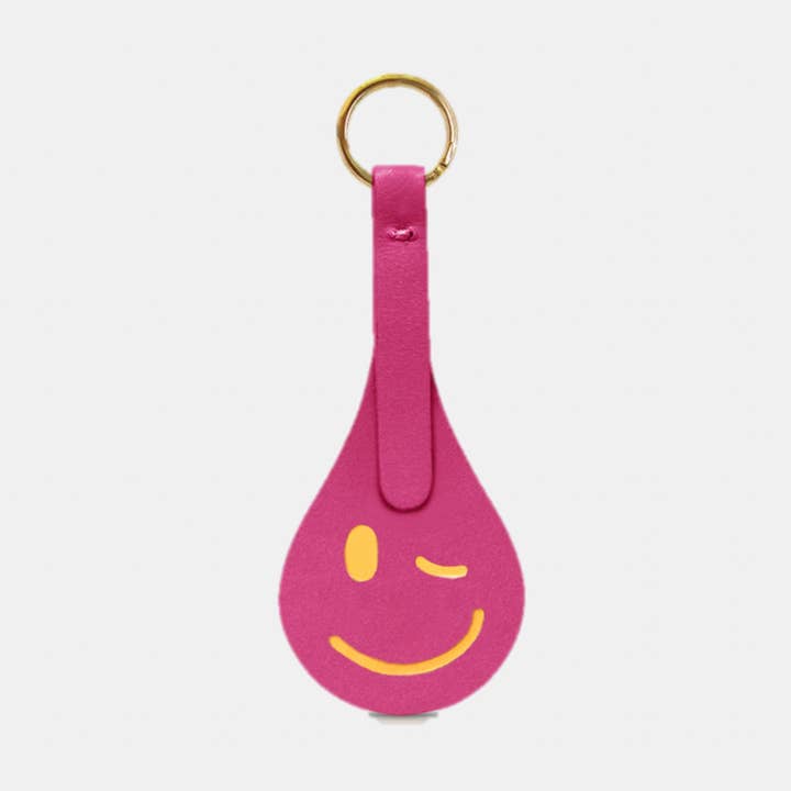 ANDY ROSE PASSION SMILEY KEYCHAIN for wholesale by Louvreuse