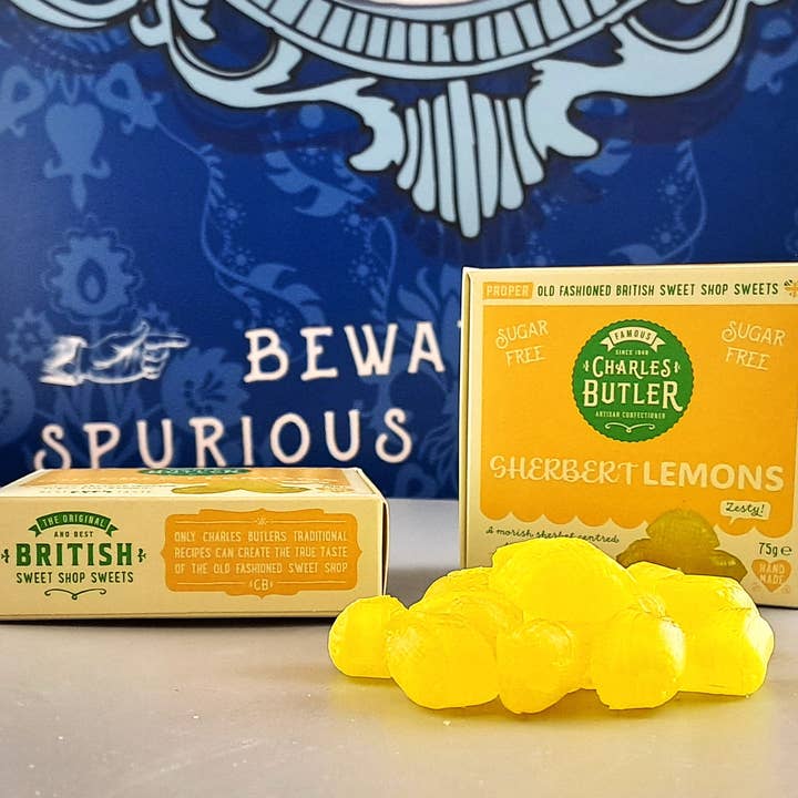 Charles Butler - Wholesale Hard Candy - Charles Butler Sugar Free Sherbet Lemons 75g