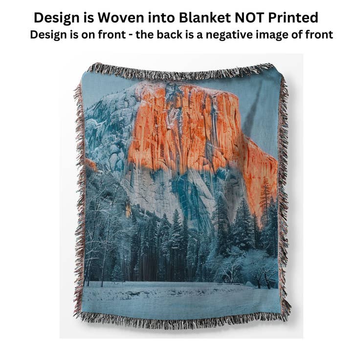 Yosemite National Park Half Dome Woven Blanket for wholesale by CindyL Boutique