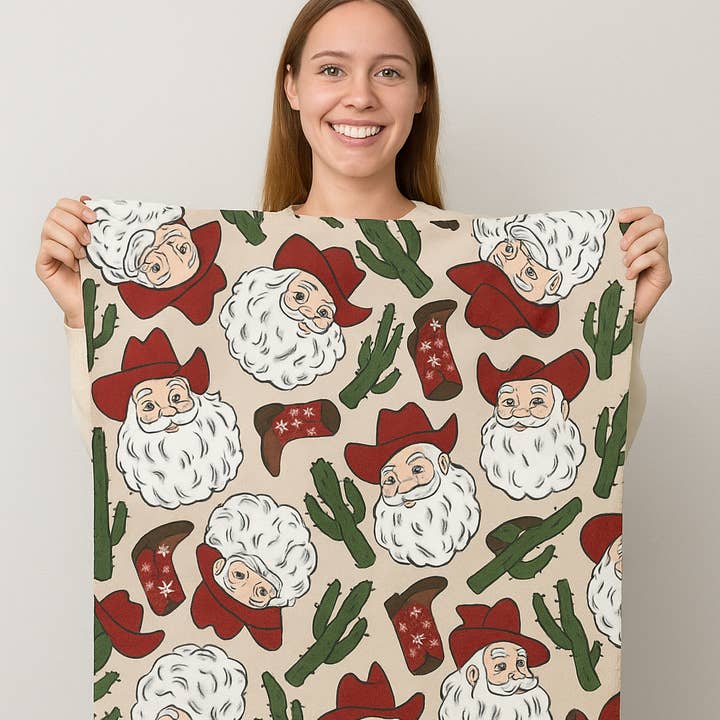 Western Christmas Lap Blanket – Cozy Cowgirl Holiday Throw Collection and other Purchase Wholesale holiday blankets. Free Returns & Net 60 Terms on Faire trending on Faire.