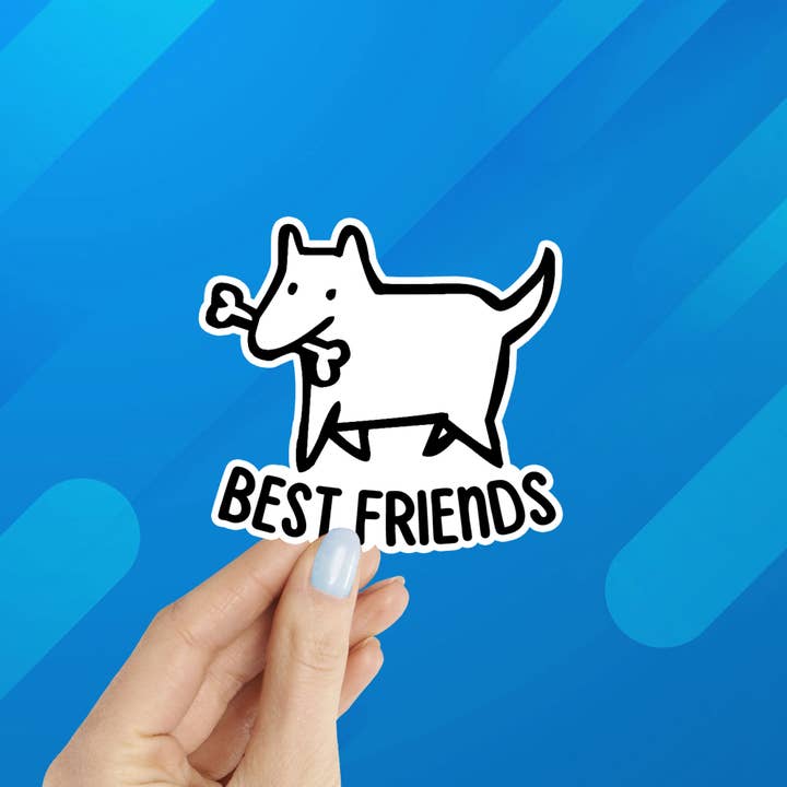 Best Friends Dog Laptop, Phone, Water Bottle Sticker for wholesale by Coastal Creators of Connecticut