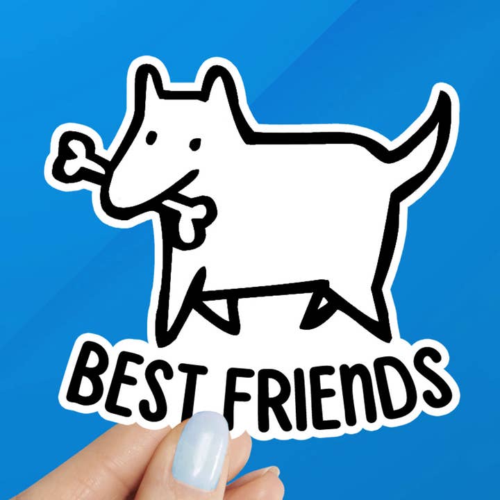 Best Friends Dog Laptop, Phone, Water Bottle Sticker for wholesale by Coastal Creators of Connecticut