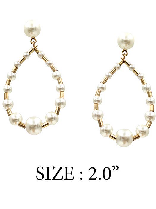 (C282) OORBEL MET PARELMOER voor wholesale door Jewelry Max