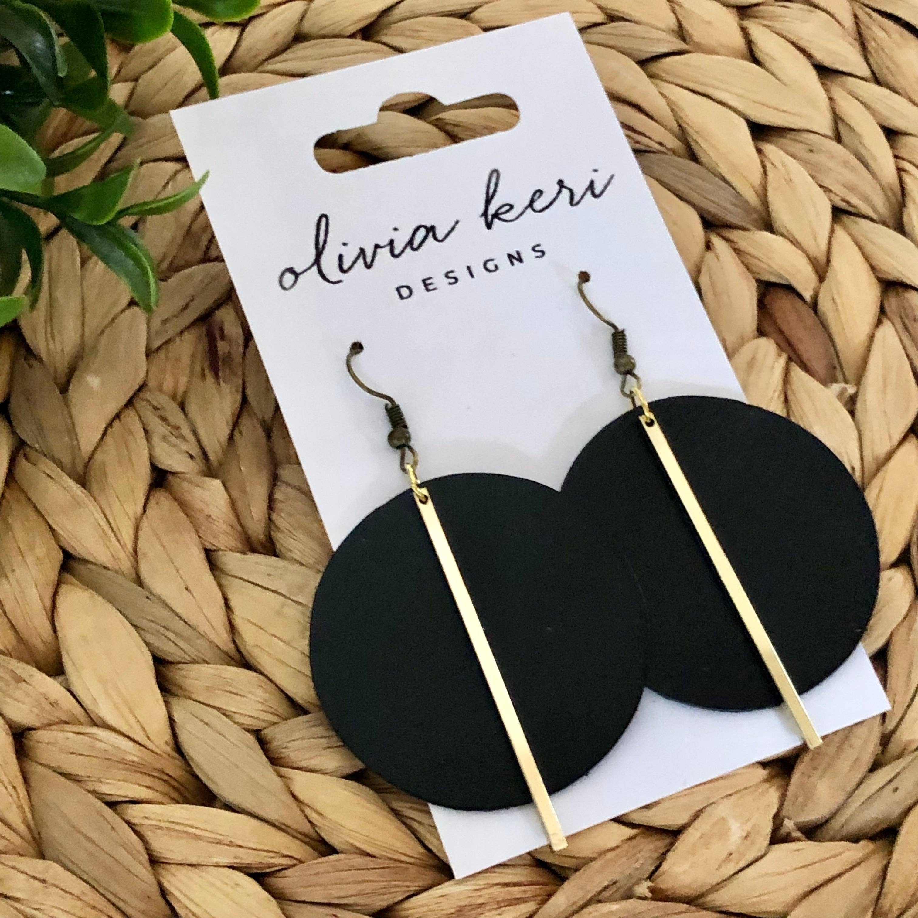 Olivia Keri Designs - Wholesale Dangle Earrings - Lindsay - Black1