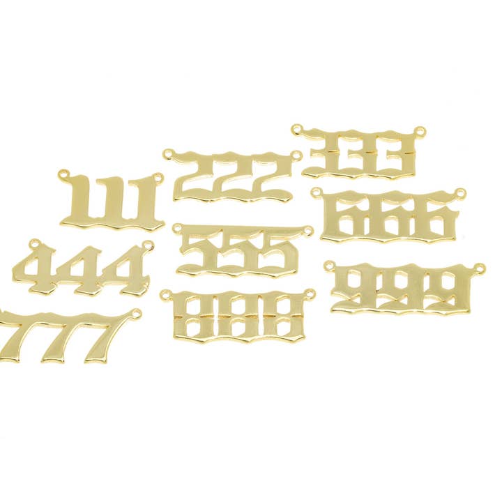 Jewel Pledge - Venta al por mayor Abalorios/colgantes individuales - Colgante Conector de Número de Ángel para Hacer Collares CNG0241