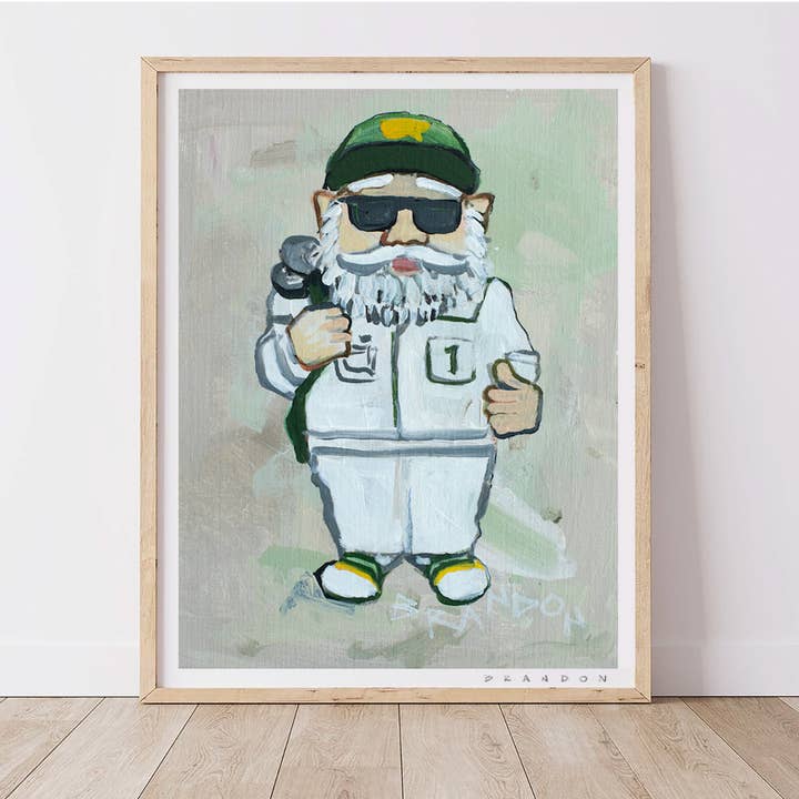 Les Maîtres "Gnome des Maîtres" d'Augusta National | Impression d'art de qualité archivistique par Brandon Thomas pour la vente par Brandon Art Co