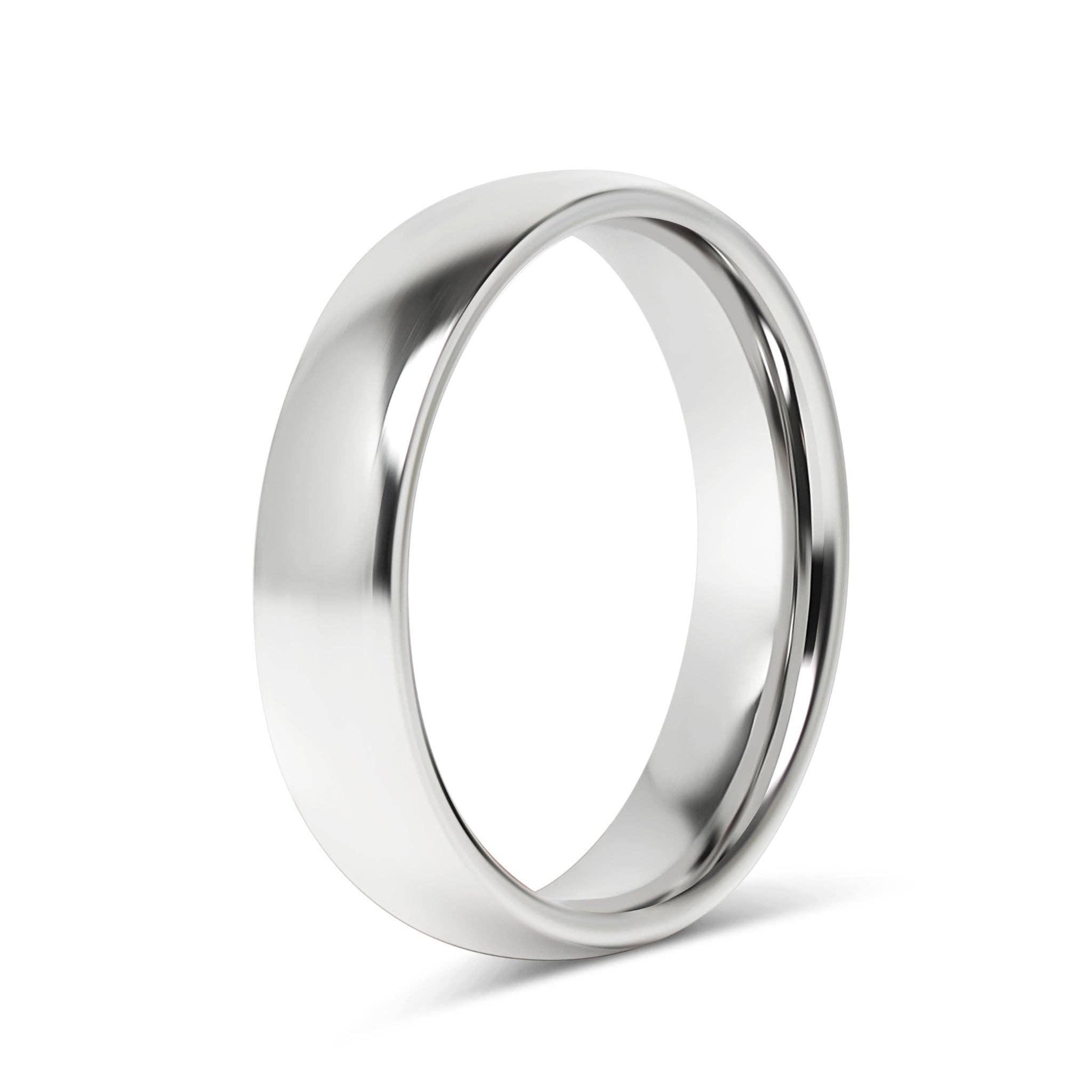 WJW - Wholesale Band/Stacked Ring - Highly Polished Rounded Stainless Steel Blank Ring 2mm - 6mm6